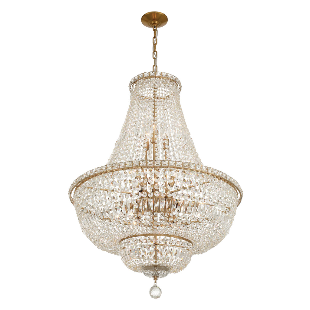 ROS-A1015-AG-CL-MWP Roslyn 28'' Chandelier | Alternate Image