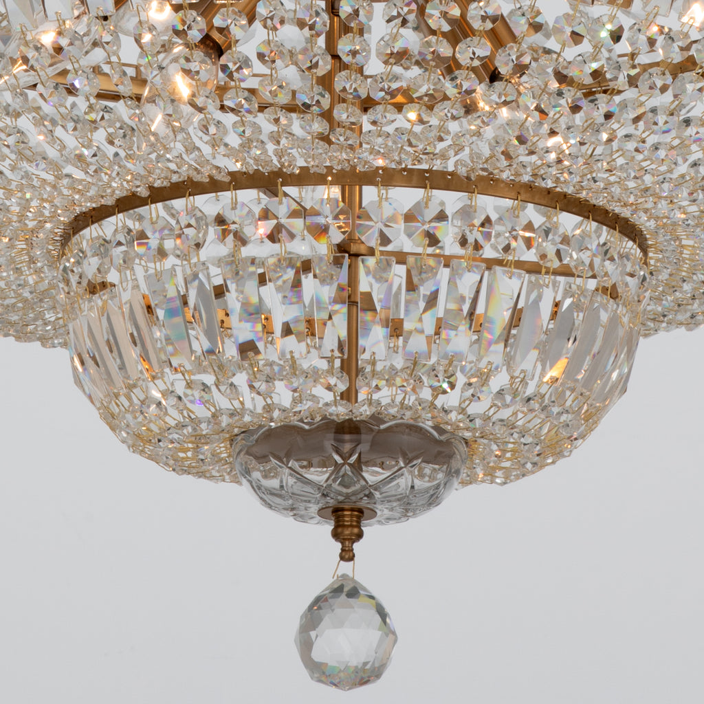 ROS-A1015-AG-CL-MWP Roslyn 28'' Chandelier | Alternate Image