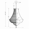 Crystorama Roslyn 28'' Chandelier - Product Dimensions