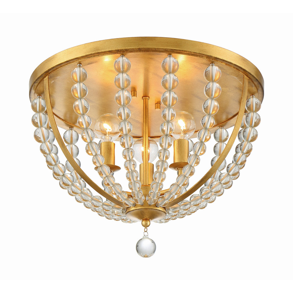 Crystorama Roxy 16.5'' Flush Mount in Antique Gold - Additional View