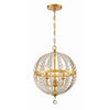 Crystorama Roxy 14'' Chandelier in Antique Gold - Additional View