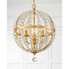 Crystorama Roxy 14'' Chandelier in Antique Gold - Lifestyle View