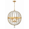 Crystorama Roxy 22'' Chandelier in Antique Gold - Additional View