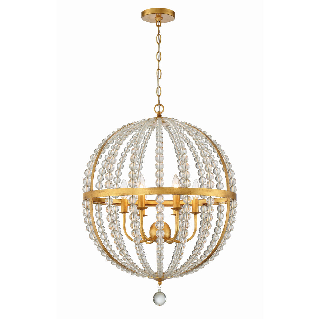 Crystorama Roxy 22'' Chandelier in Antique Gold - Additional View
