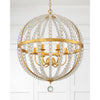 Crystorama Roxy 22'' Chandelier in Antique Gold - Lifestyle View