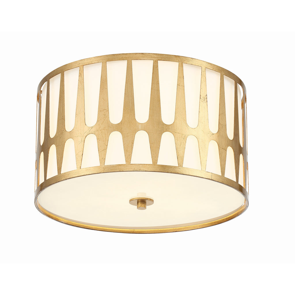 Crystorama Royston 18'' Flush Mount in Antique Gold - Additional View