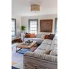 Crystorama Royston 18'' Flush Mount in Antique Gold - Lifestyle View