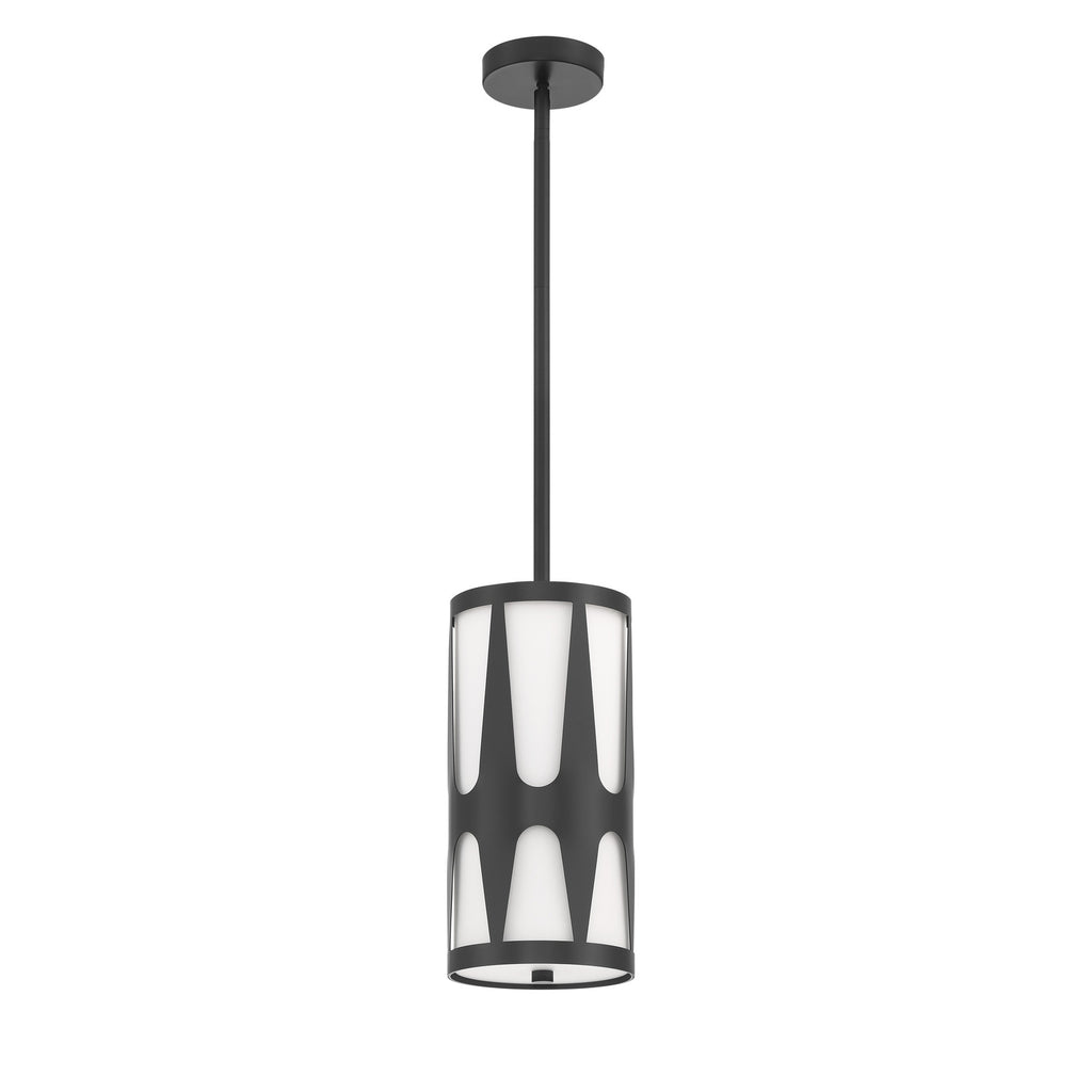 Crystorama Royston 7'' Pendant in Black - Additional View