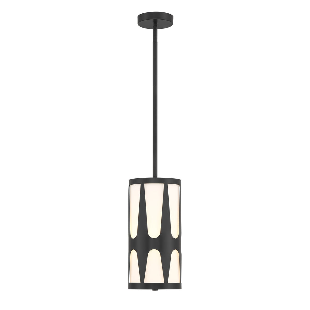 Crystorama Royston 7'' Pendant in Black - Additional View