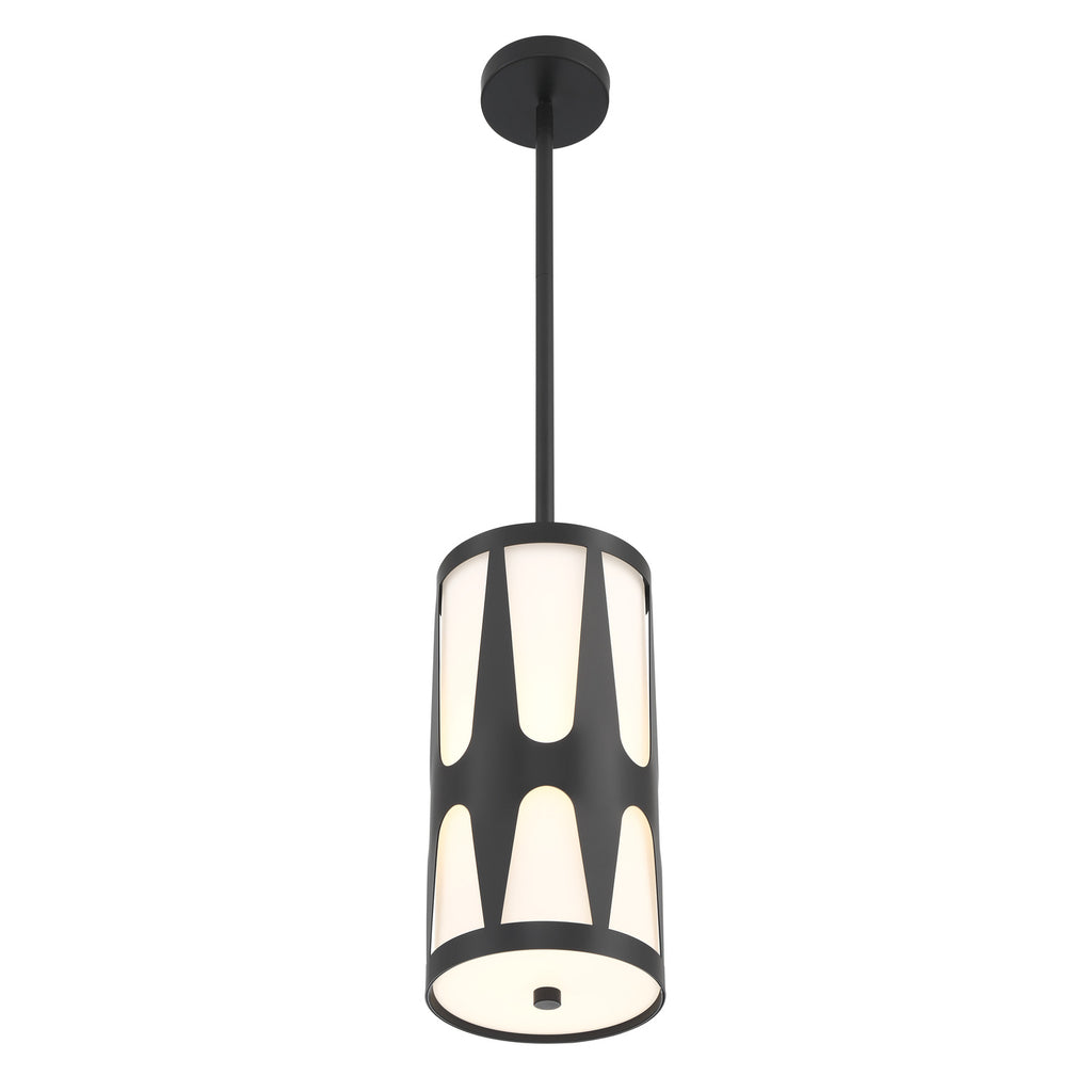 Crystorama Royston 7'' Pendant in Black - Additional View