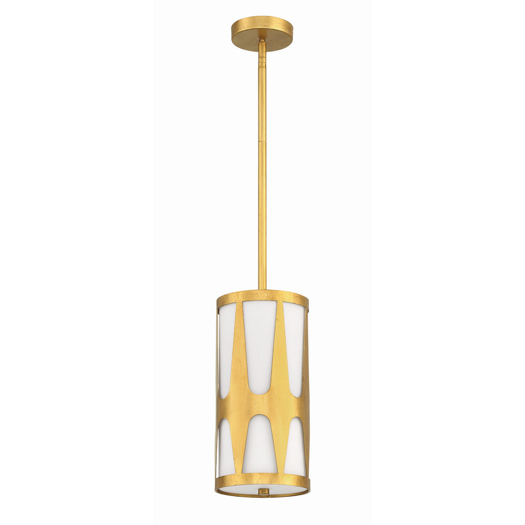Crystorama Royston 7'' Pendant in Antique Gold - Additional View