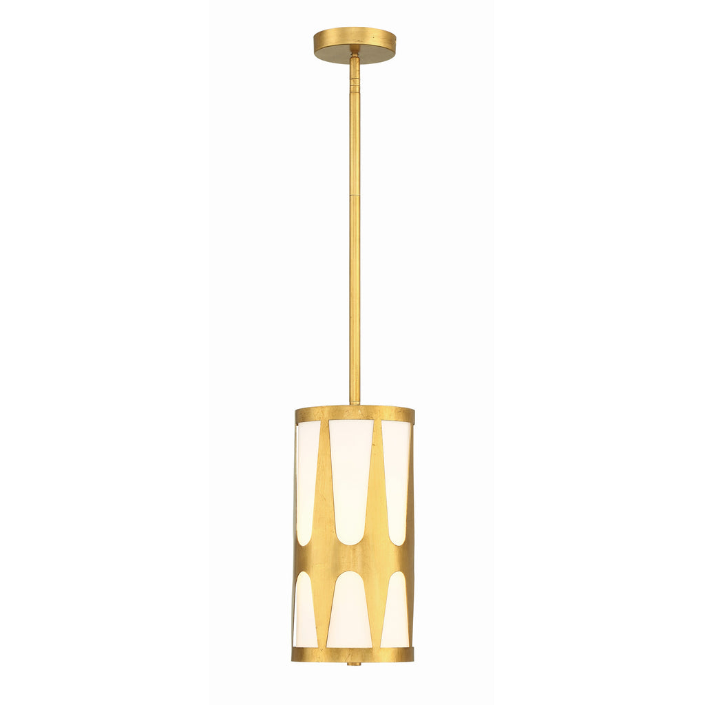 Crystorama Royston 7'' Pendant in Antique Gold - Additional View