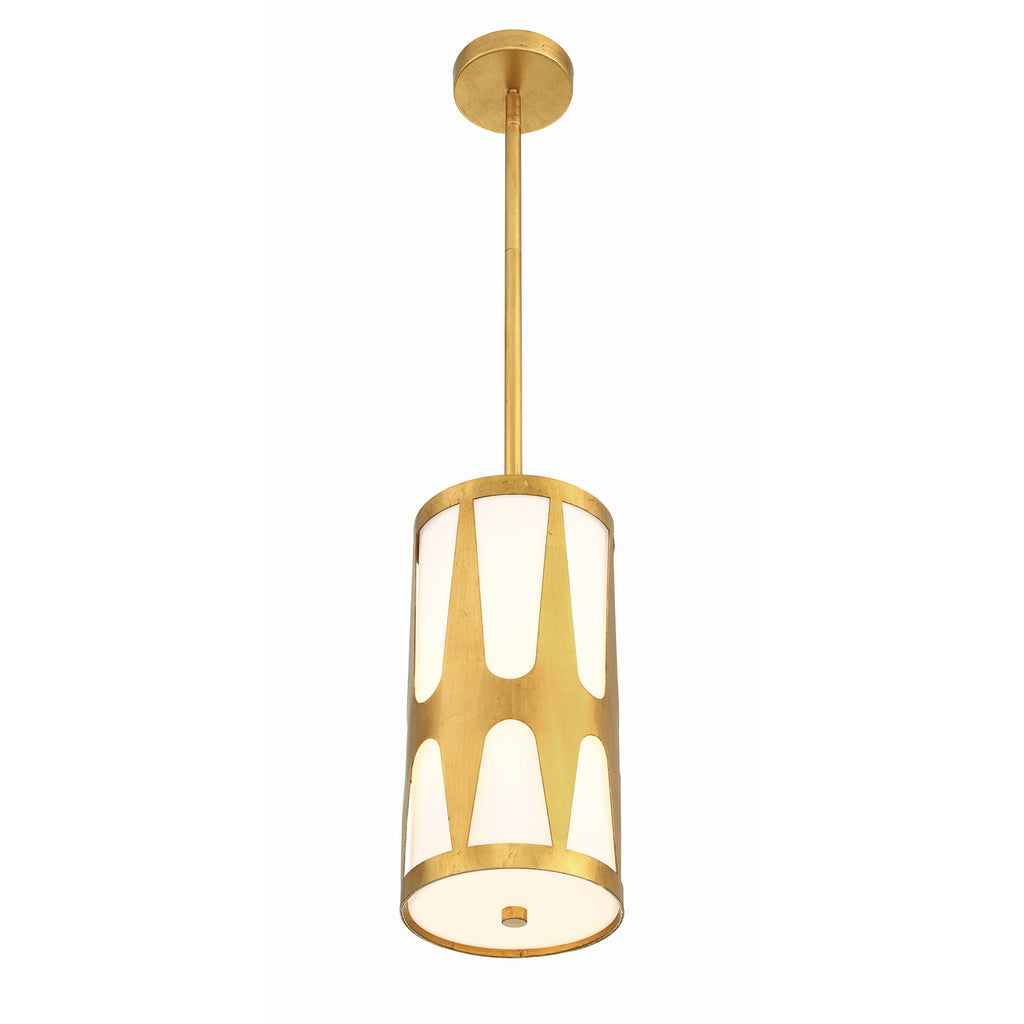 Crystorama Royston 7'' Pendant in Antique Gold - Additional View