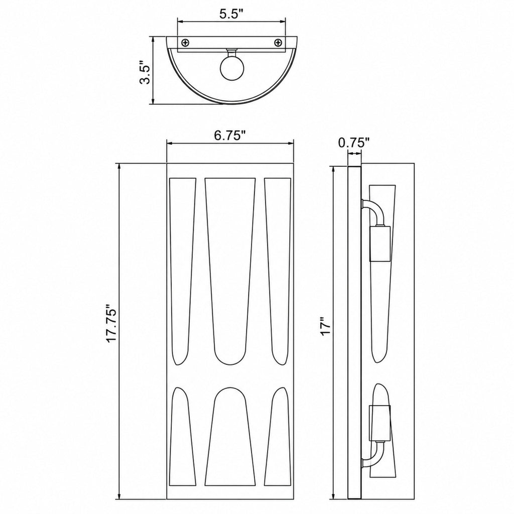 Crystorama Royston 6.75'' Sconce - Product Dimensions