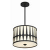 Crystorama Royston 15'' Pendant in Black - Additional View
