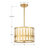 ROY-803-GA Royston 3 Light Pendant | Dimensions Image