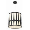 Crystorama Royston 17'' Pendant in Black - Additional View