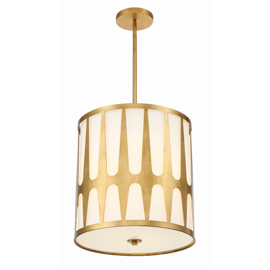 Crystorama Royston 17'' Pendant in Antique Gold - Additional View