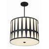 Crystorama Royston 24'' Pendant in Black - Additional View