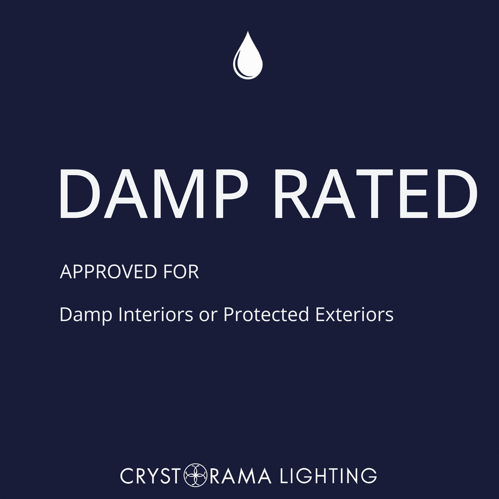 Crystorama Donoven 15'' LED Flush Mount - Damp Rated