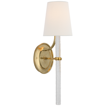 Soft Brass and Clear Wavy Glass