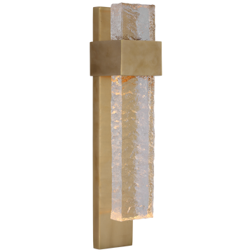 Soft Brass and Clear Wavy Glass