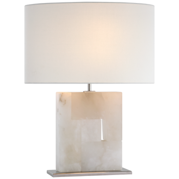 Alabaster and Polished Nickel