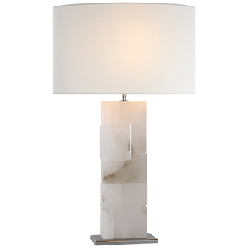 Alabaster and Polished Nickel