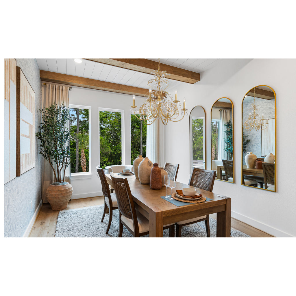 Crystorama Sadie 29'' Chandelier in Antique Gold - Lifestyle View