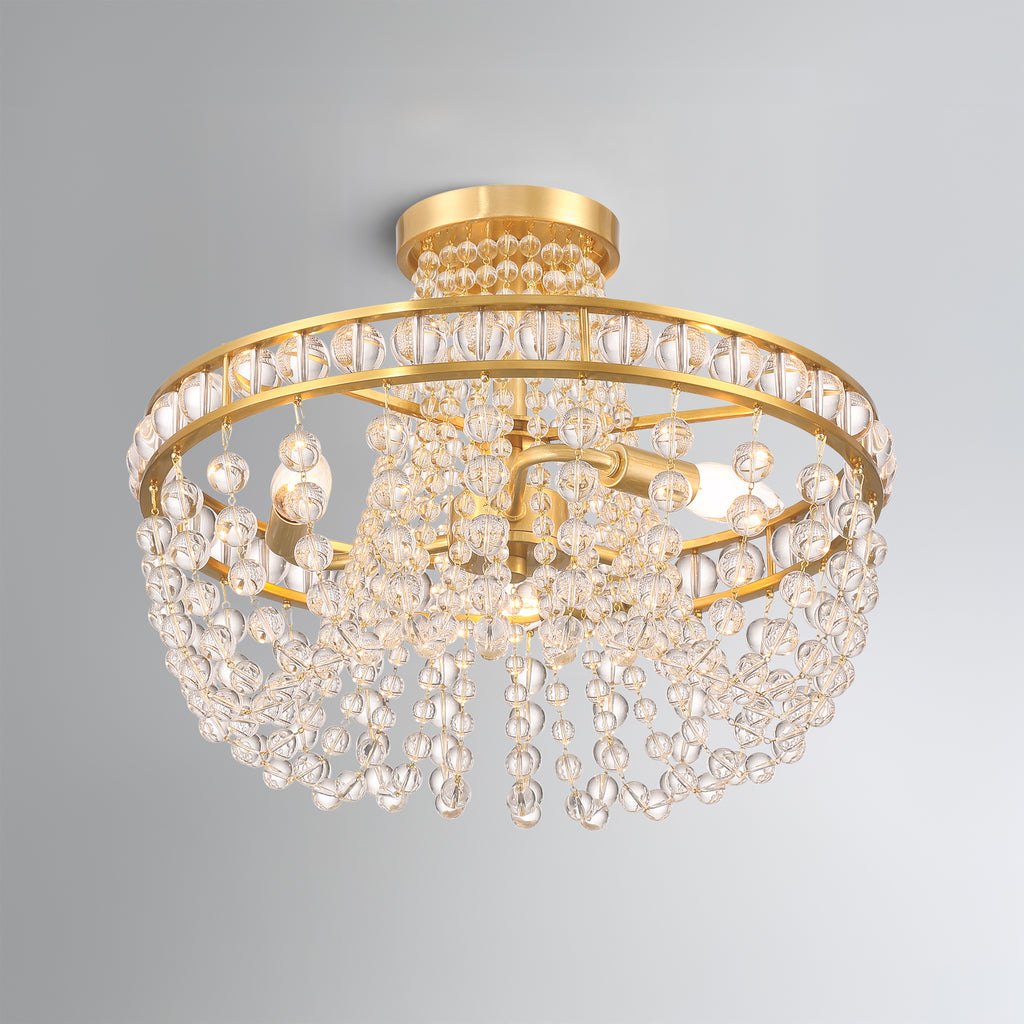 SEV-1800-AG Seville 16.5'' Semi Flush Mount | Lifestyle Image