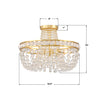 SEV-1800-AG Seville 16.5'' Semi Flush Mount | Dimensions Image
