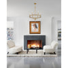 Crystorama Seville 28'' Chandelier in Aged Brass - Lifestyle View