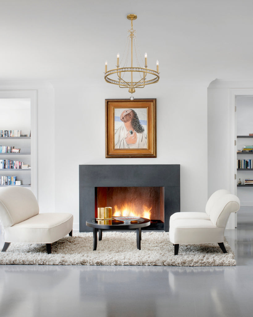 SEV-1806-AG Seville 28'' Chandelier | Lifestyle Image