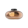 SF62014-BK/CP Ryan Pauly Trinity 1 Light Semi-Flush Mount | Main Image