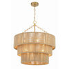 Crystorama Shyla 24'' Chandelier in Soft Gold - Front View