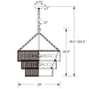 Crystorama Shyla 24'' Chandelier - Product Dimensions