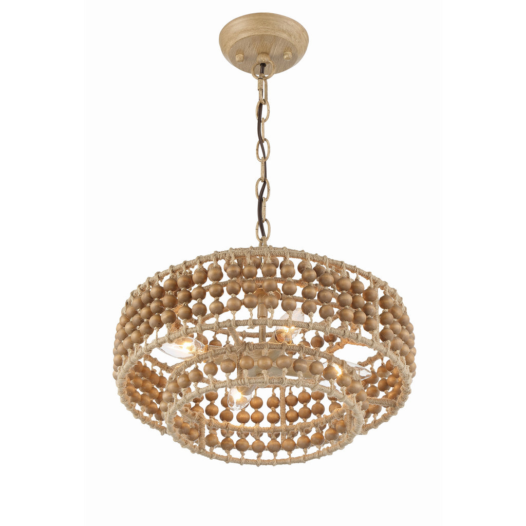 Crystorama Silas 16'' Pendant in Burnished Silver - Additional View