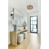 Crystorama Silas 16'' Semi Flush Mount in Burnished Silver - Lifestyle View