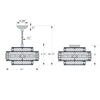 Crystorama Silas 16'' Semi Flush Mount - Product Dimensions