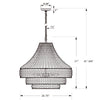 Crystorama Silas 26.75'' Chandelier - Product Dimensions