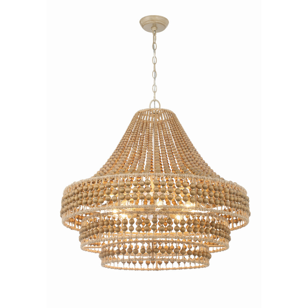 Crystorama Silas 30'' Chandelier in Burnished Silver - Additional View