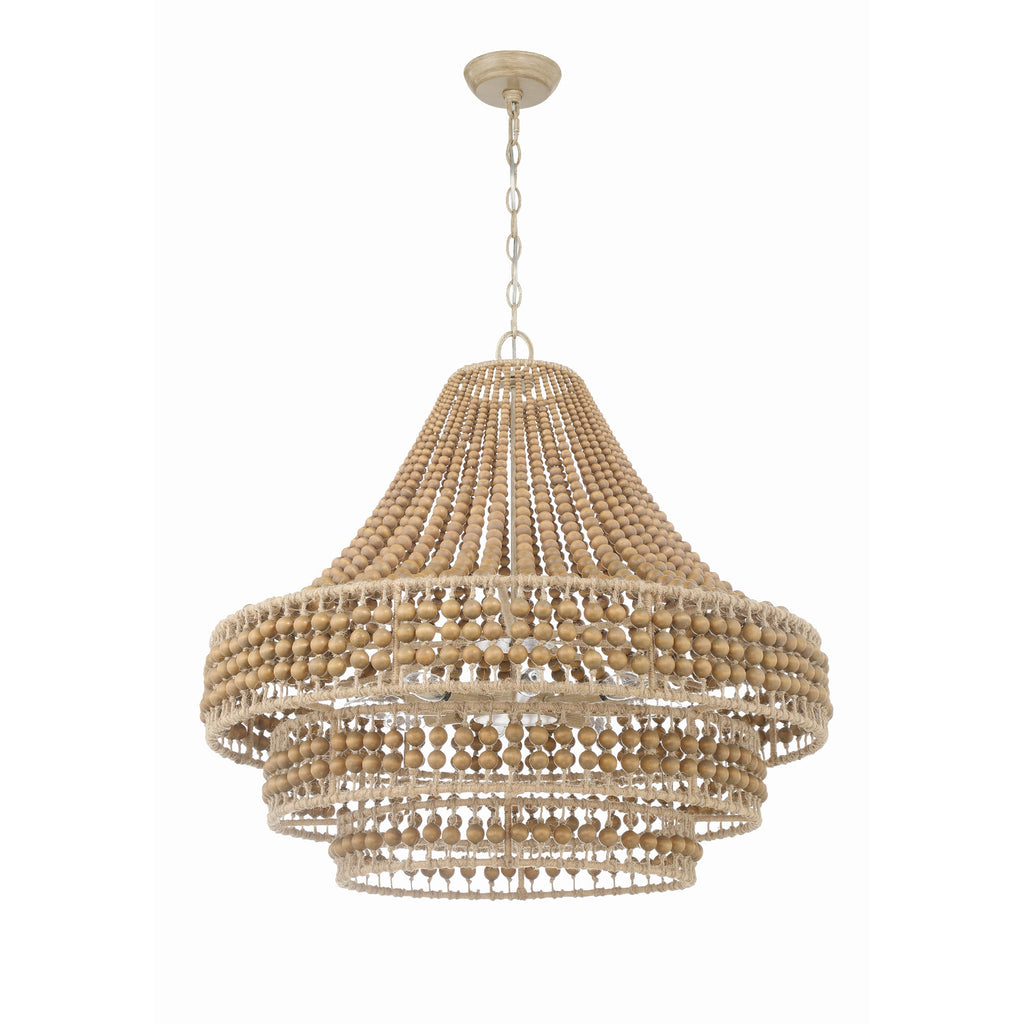 Crystorama Silas 30'' Chandelier in Burnished Silver - Additional View