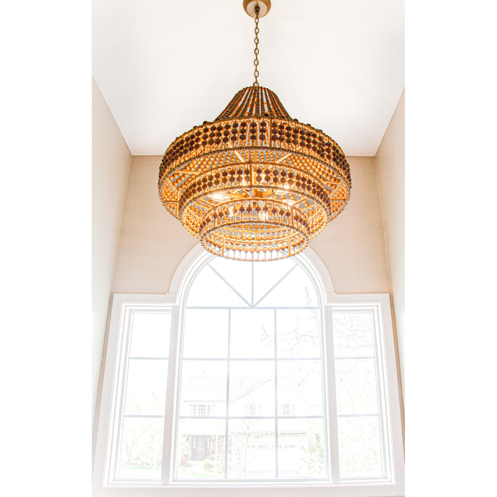Crystorama Silas 30'' Chandelier in Burnished Silver - Lifestyle View