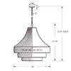 Crystorama Silas 30'' Chandelier - Product Dimensions
