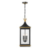 Crystorama Simpson 10'' Outdoor Pendant in Matte Black + Textured Gold - Additional View