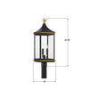 SIM-809-MK-TG Simpson 10'' Outdoor Post | Dimensions Image
