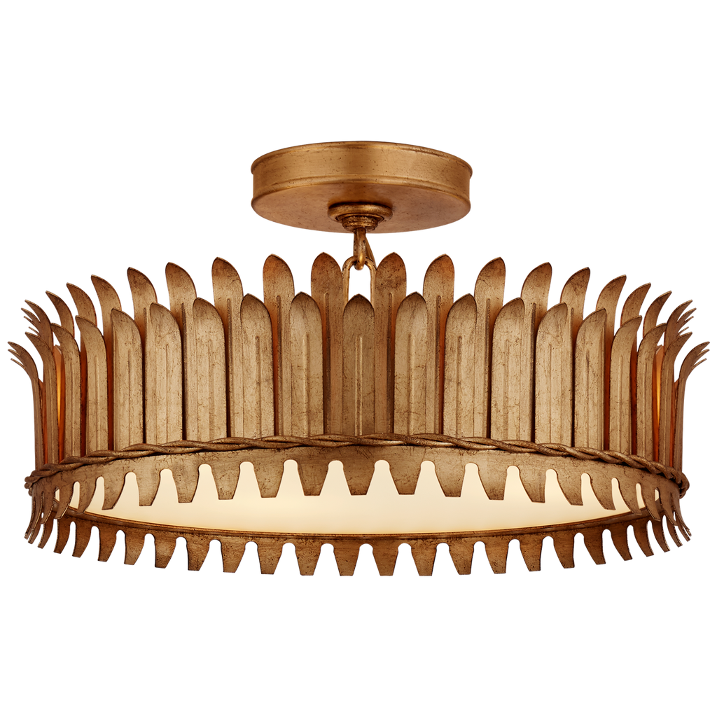 SK4206GI Suzanne Kasler Leslie 4 Light Semi-Flush Mount | Main Image
