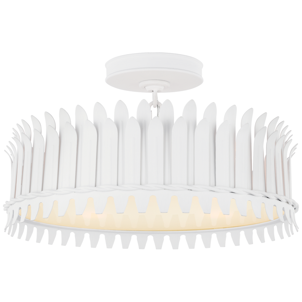 SK4206PW Suzanne Kasler Leslie 4 Light Semi-Flush Mount | Main Image
