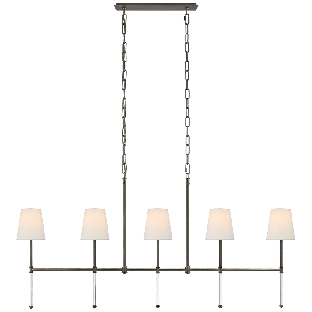 SK5055BZL Suzanne Kasler Camille 5 Light Linear Chandelier | Main Image