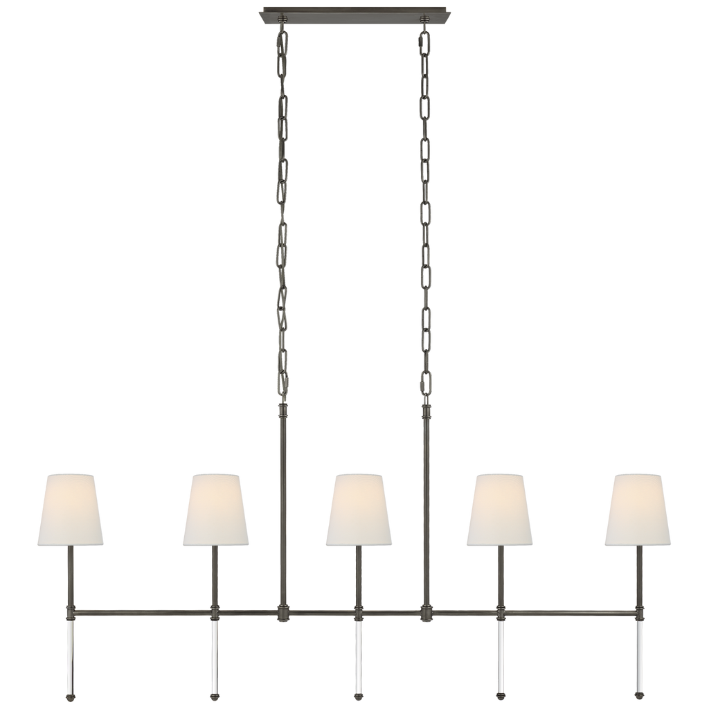 SK5055BZL Suzanne Kasler Camille 5 Light Linear Chandelier | Alternate Image